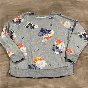 Lightweight old navy floral sweatshirt